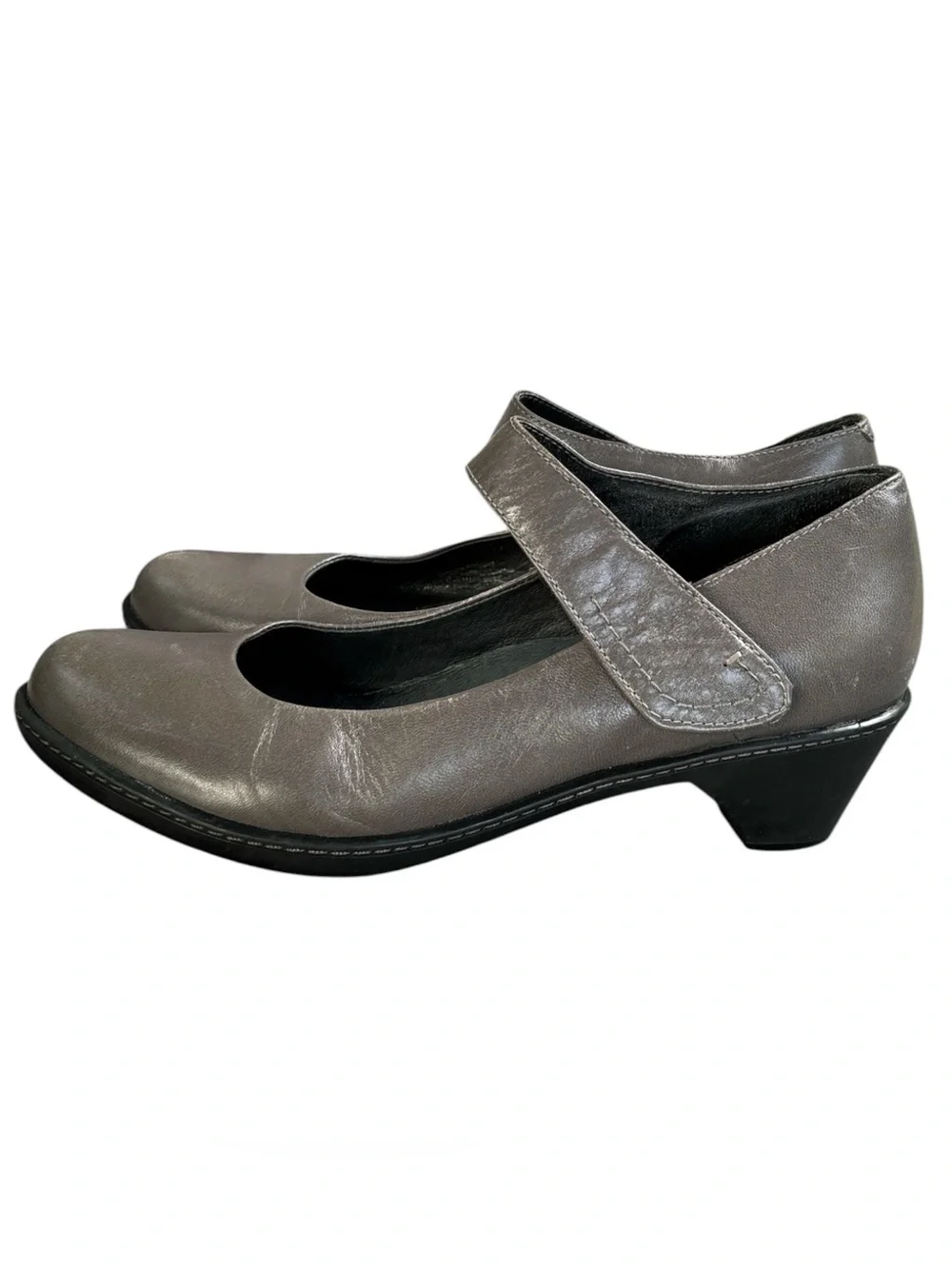 Dansko Bess Heeled Mary Jane Low Heel Pumps in Gray 39